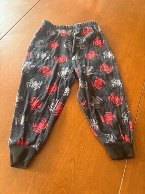 Marvel Kids Black Red Spider Pajama Bottoms